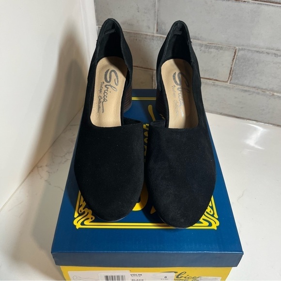 NIB Sbicca Black Suede Violin Mules 8 - Picture 14 of 15